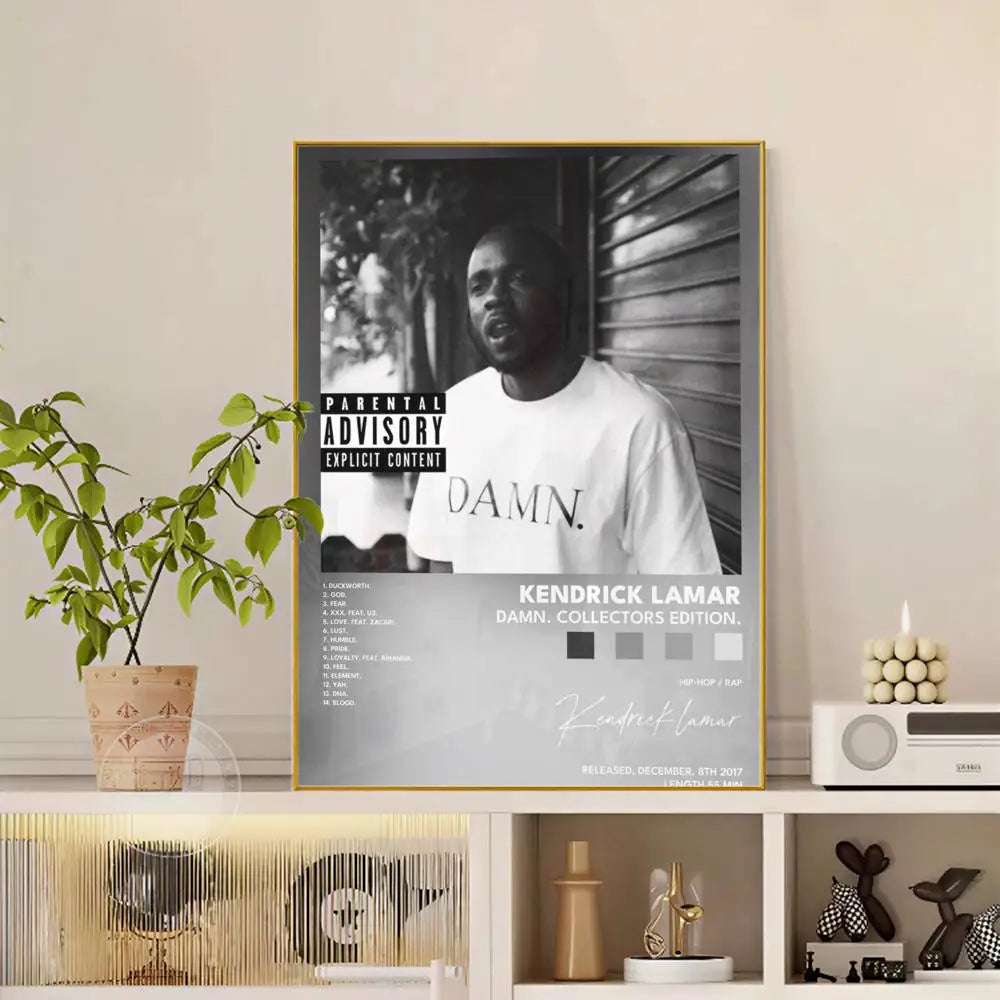 Rapper K-Kendrick Lamar Poster Versatile HD Waterproof Wall Art Self-Adhesive Decor for Any Space Ideal Gift
