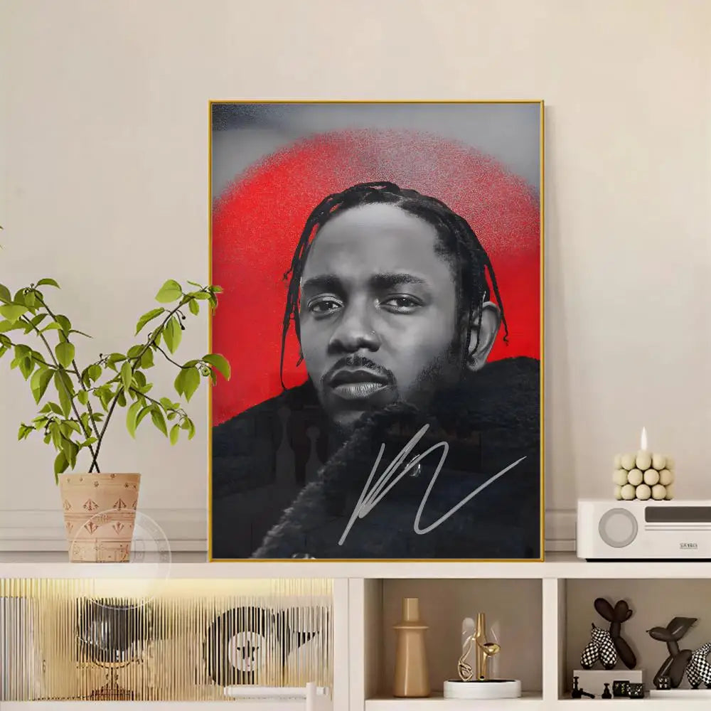 Rapper K-Kendrick Lamar Poster Versatile HD Waterproof Wall Art Self-Adhesive Decor for Any Space Ideal Gift