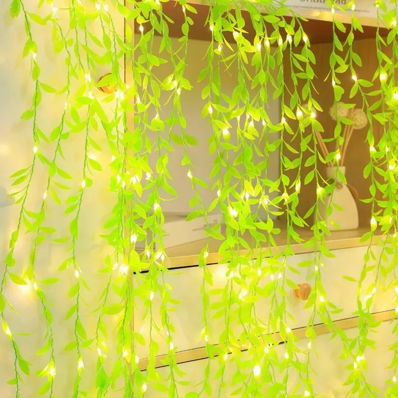 Green Leaf String Light Ivy Leaf Fairy Lights for Bedroom Party Festival Wedding Birthday Christmas Valentine'S Day Decor