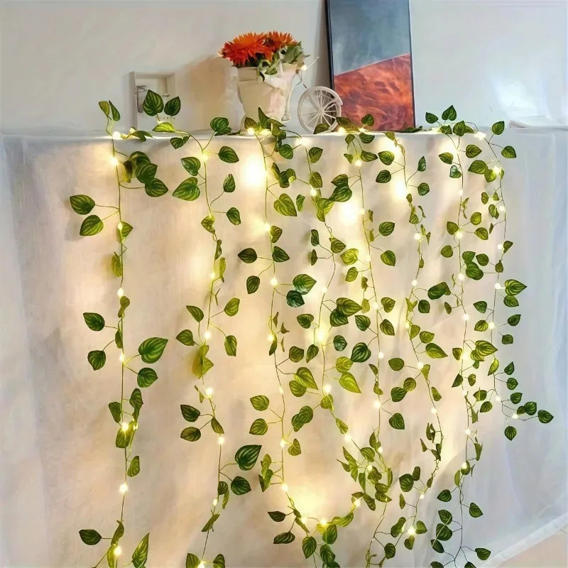 Green Leaf String Light Ivy Leaf Fairy Lights for Bedroom Party Festival Wedding Birthday Christmas Valentine'S Day Decor
