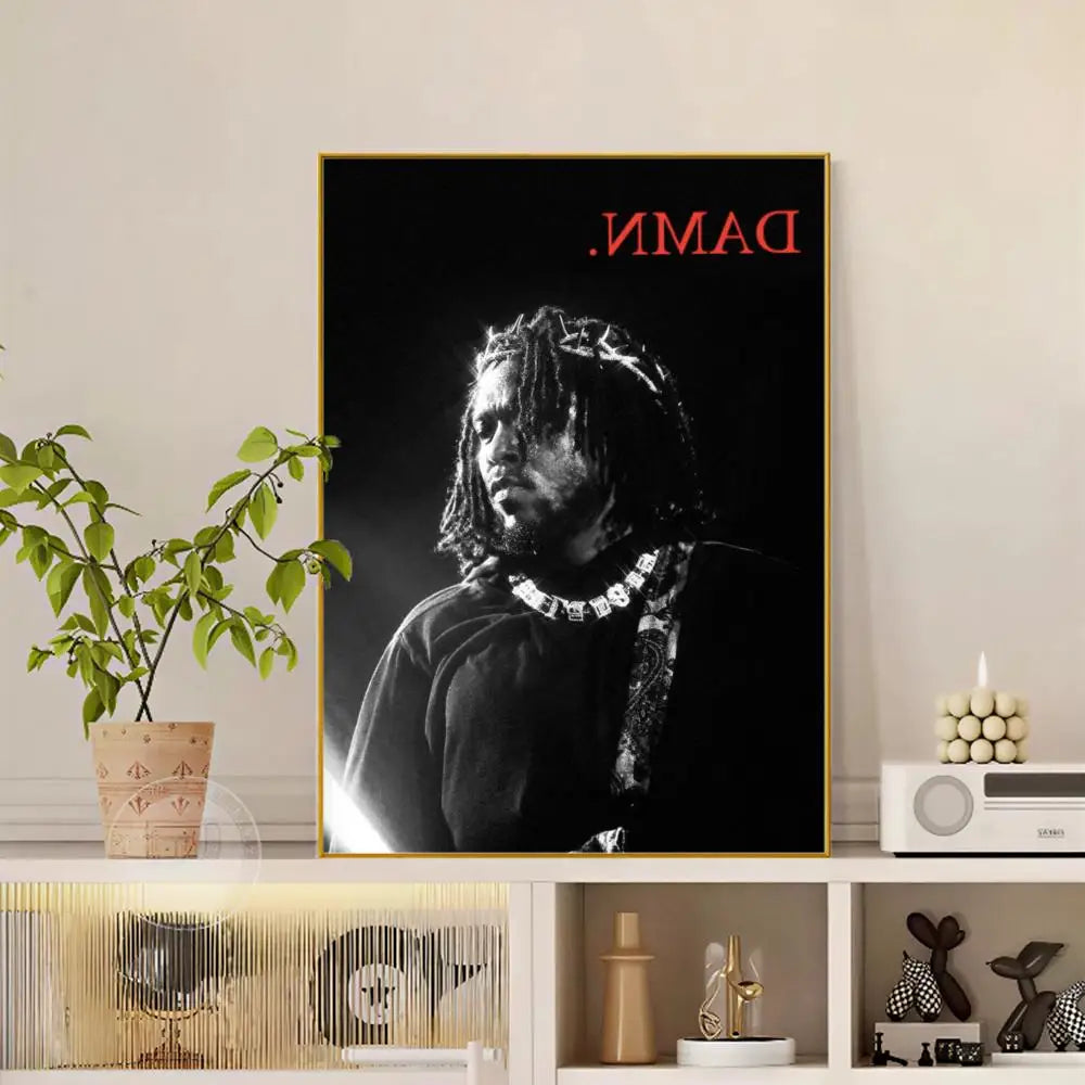 Rapper K-Kendrick Lamar Poster Versatile HD Waterproof Wall Art Self-Adhesive Decor for Any Space Ideal Gift