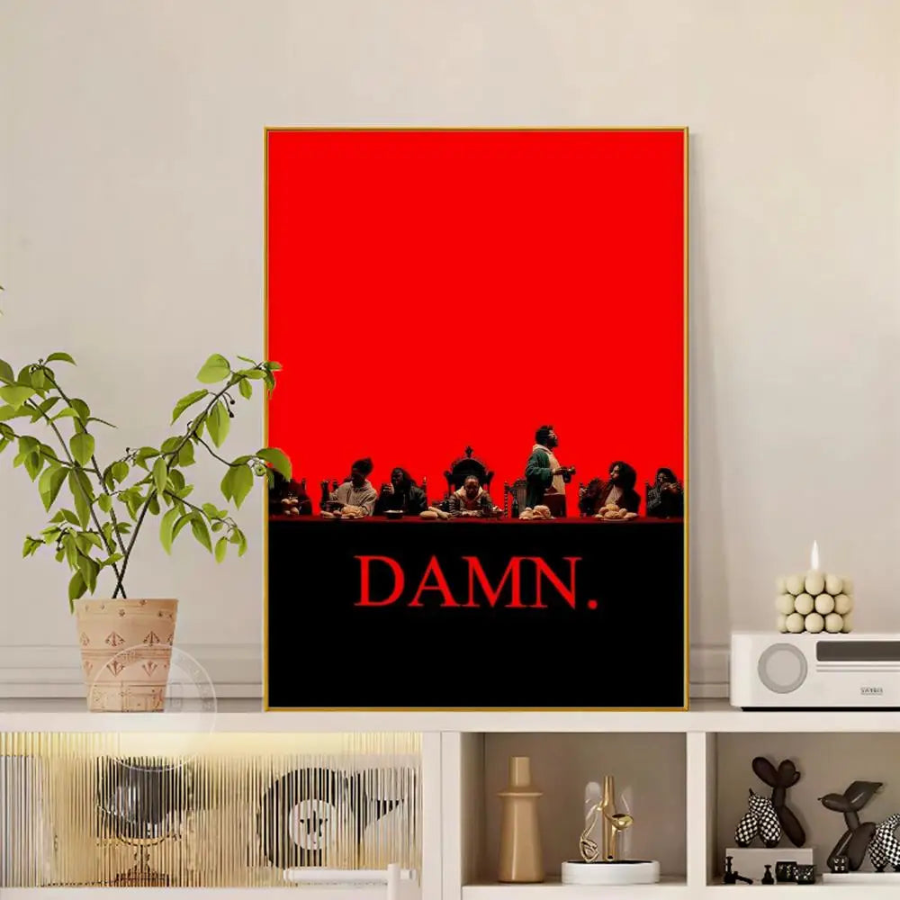 Rapper K-Kendrick Lamar Poster Versatile HD Waterproof Wall Art Self-Adhesive Decor for Any Space Ideal Gift