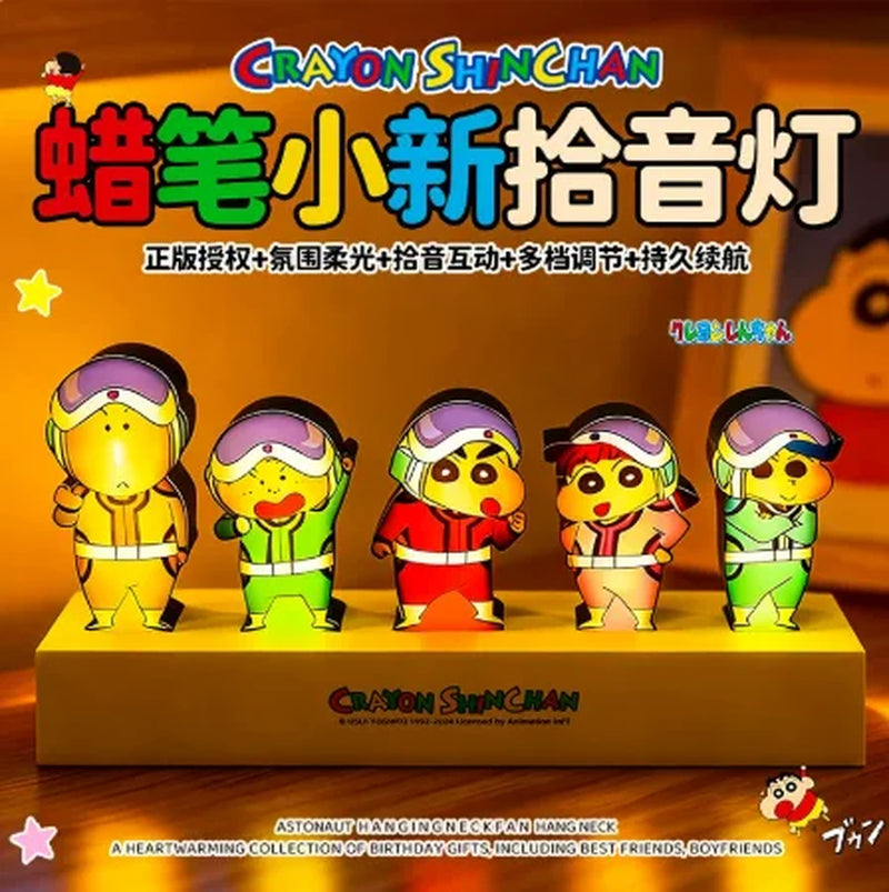 Pac-Man Crayon Shin-Chan Toy Story Anime Led Light Sign Sound Activated Pickup Rhythm Night Light Creative Trendy Toy Gift
