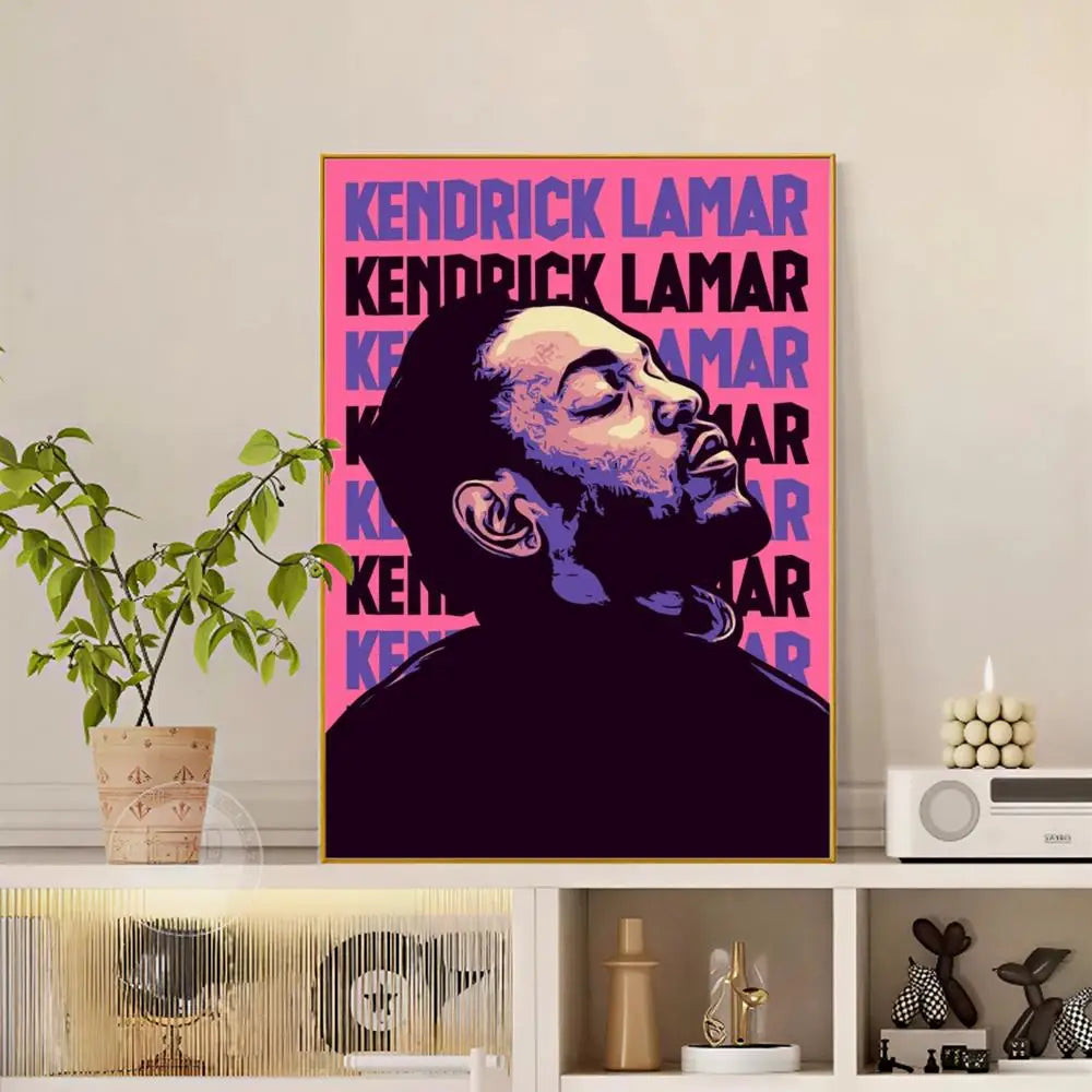 Rapper K-Kendrick Lamar Poster Versatile HD Waterproof Wall Art Self-Adhesive Decor for Any Space Ideal Gift