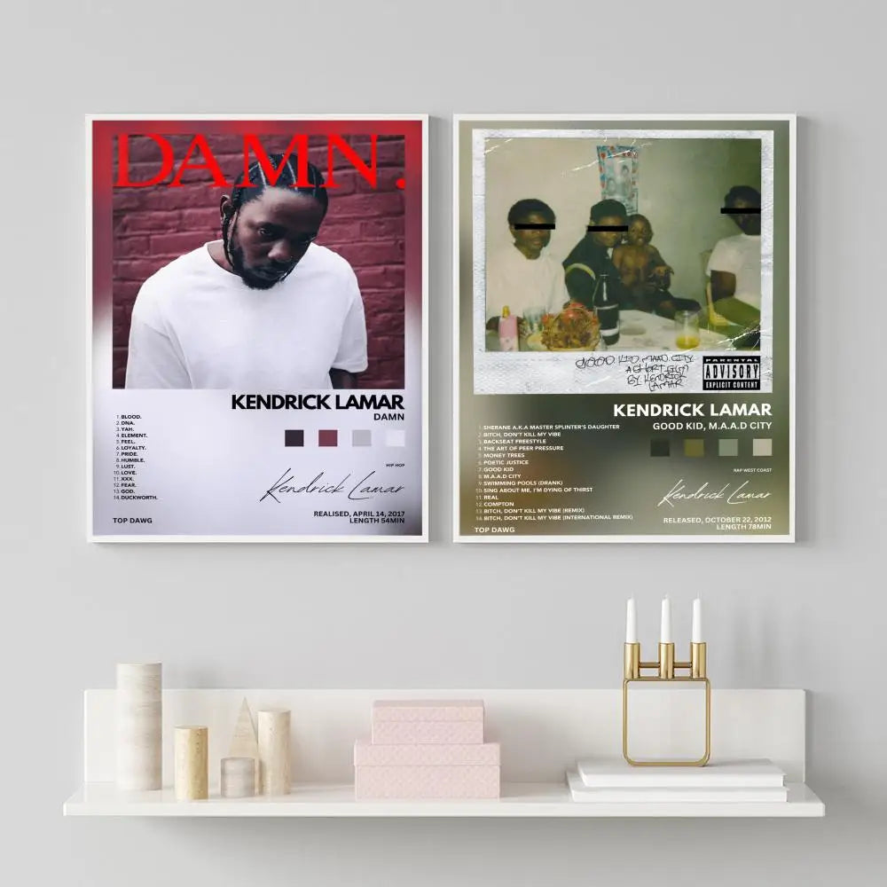Rapper K-Kendrick Lamar Poster Versatile HD Waterproof Wall Art Self-Adhesive Decor for Any Space Ideal Gift