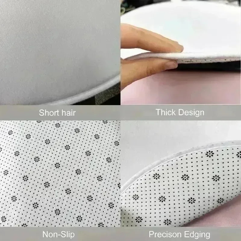 2D Optical Illusion Rug Black White Geometric Area Rug Trippy Modern round Carpet for Living Room Home Decor Gift for Friends R1