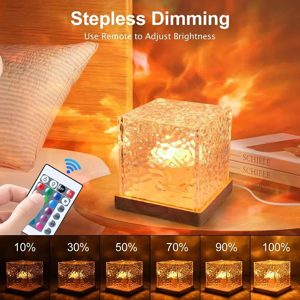 New 16 Colors Night Light Remote Control Ocean Wave Projection Lamp Aurora Ambient Light Home Decor for Living Room Bedroom