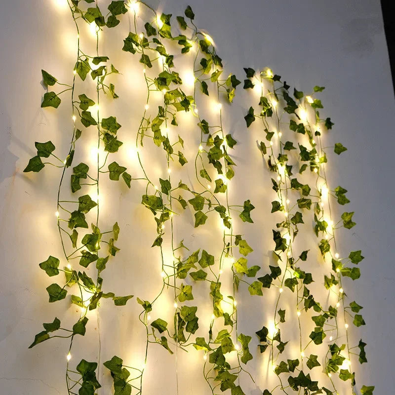 Green Leaf String Light Ivy Leaf Fairy Lights for Bedroom Party Festival Wedding Birthday Christmas Valentine'S Day Decor