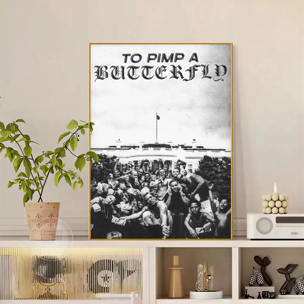 Rapper K-Kendrick Lamar Poster Versatile HD Waterproof Wall Art Self-Adhesive Decor for Any Space Ideal Gift