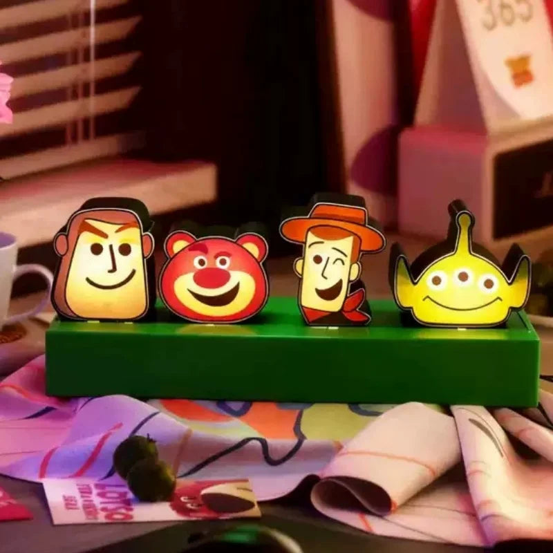 Pac-Man Crayon Shin-Chan Toy Story Anime Led Light Sign Sound Activated Pickup Rhythm Night Light Creative Trendy Toy Gift