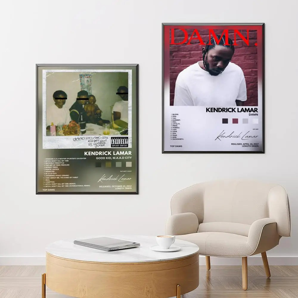 Rapper K-Kendrick Lamar Poster Versatile HD Waterproof Wall Art Self-Adhesive Decor for Any Space Ideal Gift