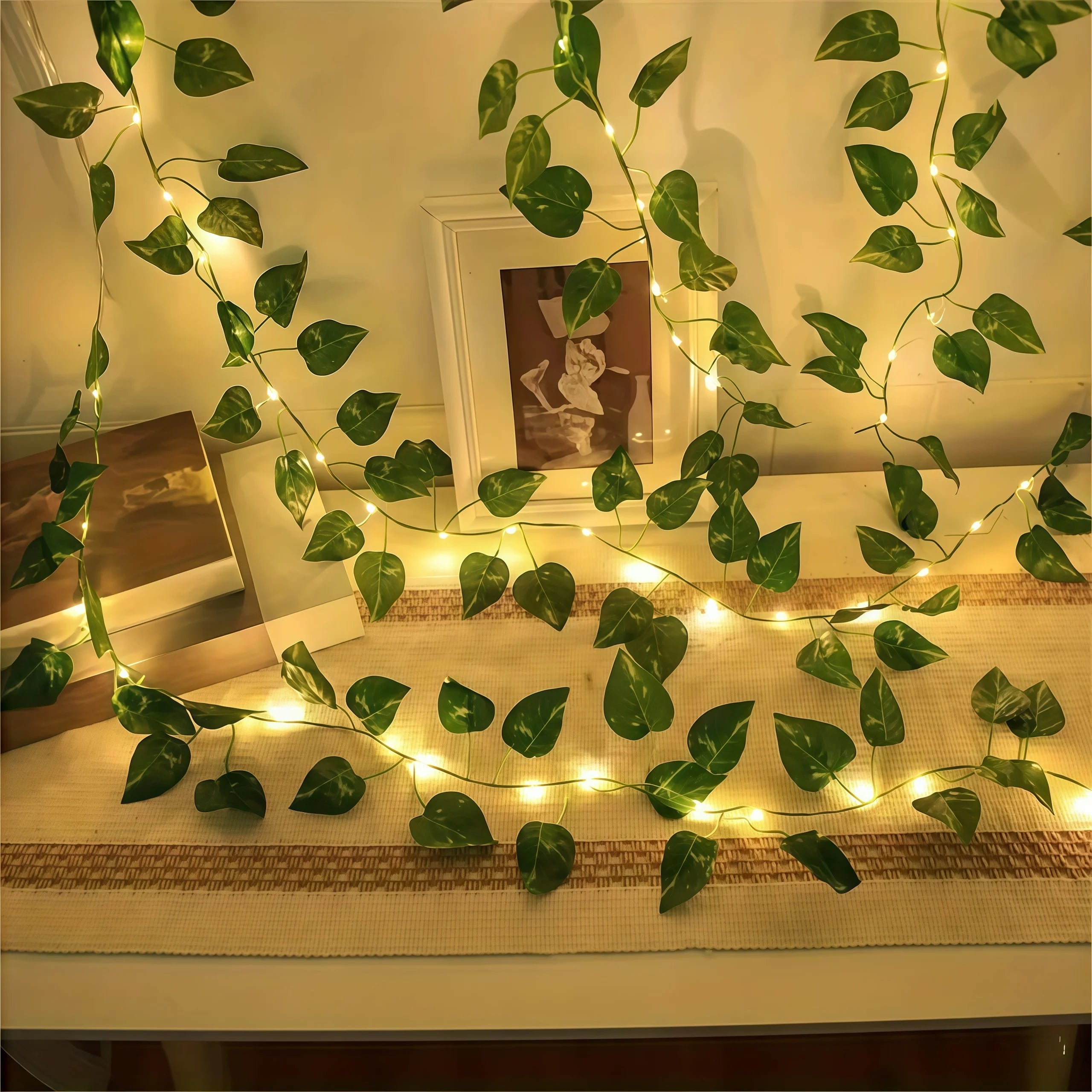 Green Leaf String Light Ivy Leaf Fairy Lights for Bedroom Party Festival Wedding Birthday Christmas Valentine'S Day Decor
