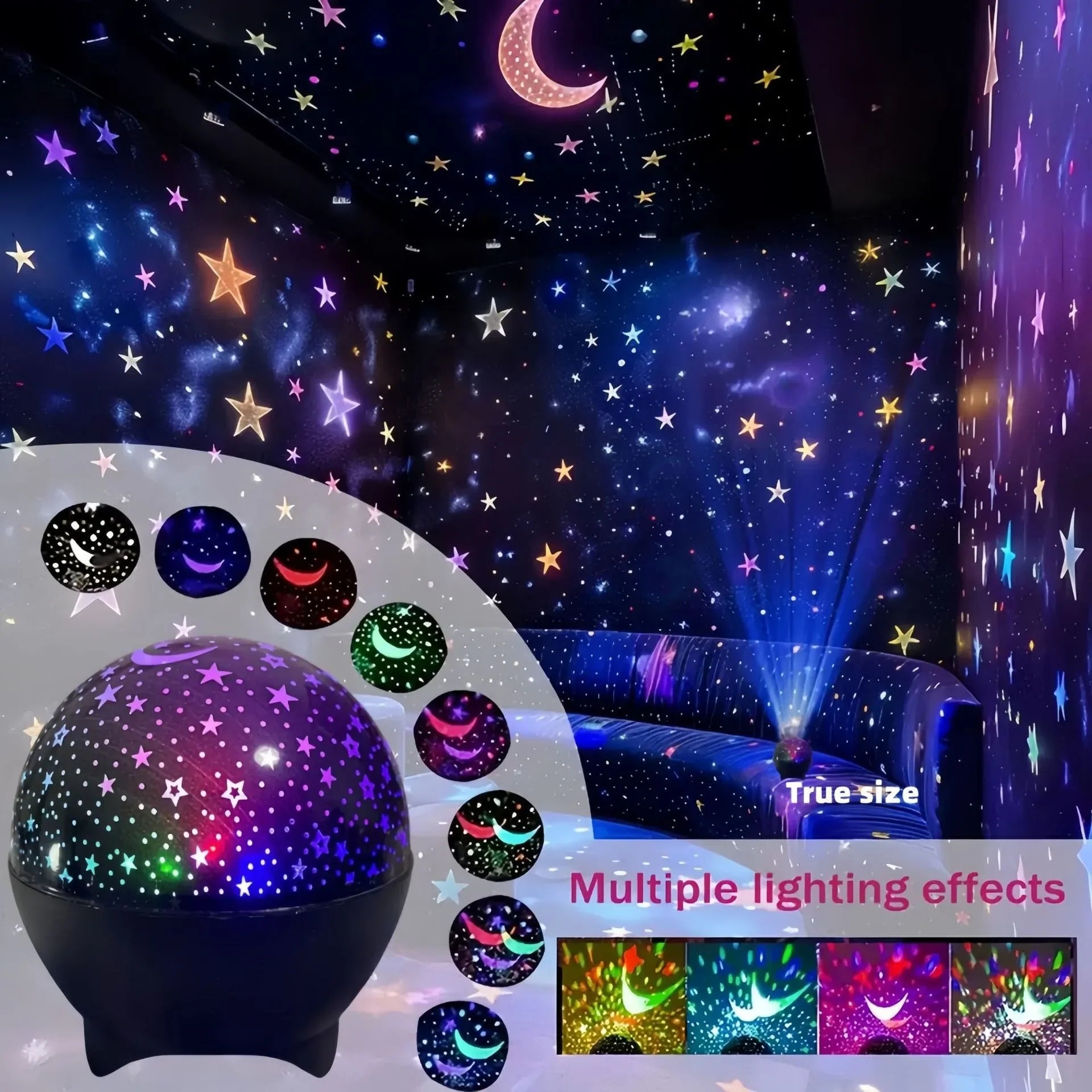 Star Projector Night Light Bedroom Ceiling Baby Starry Sky Night Lamp Birthday Gifts for Boys Girls