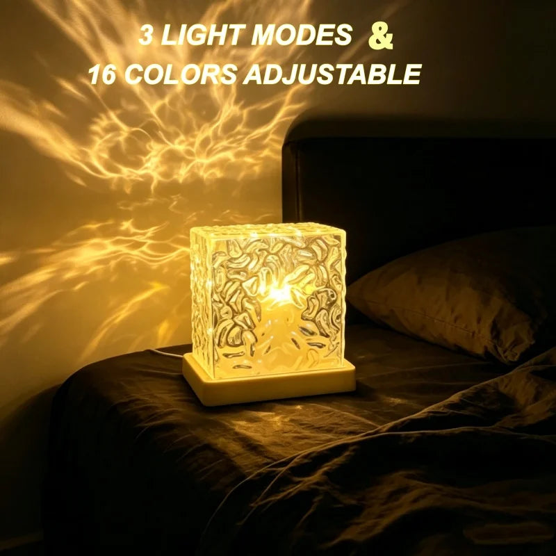New 16 Colors Night Light Remote Control Ocean Wave Projection Lamp Aurora Ambient Light Home Decor for Living Room Bedroom