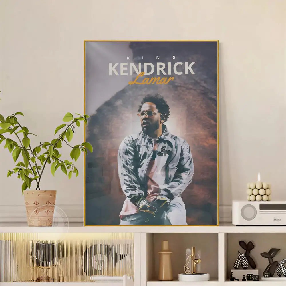 Rapper K-Kendrick Lamar Poster Versatile HD Waterproof Wall Art Self-Adhesive Decor for Any Space Ideal Gift