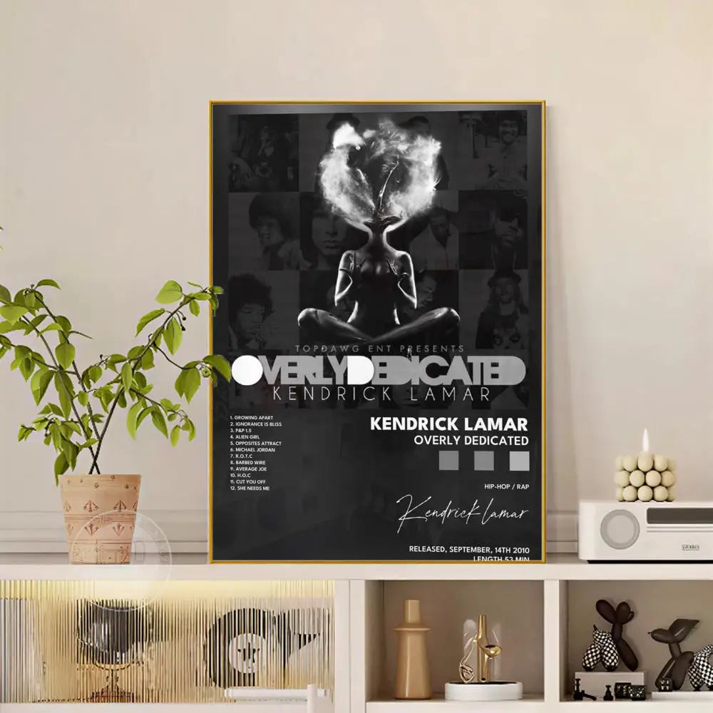 Rapper K-Kendrick Lamar Poster Versatile HD Waterproof Wall Art Self-Adhesive Decor for Any Space Ideal Gift