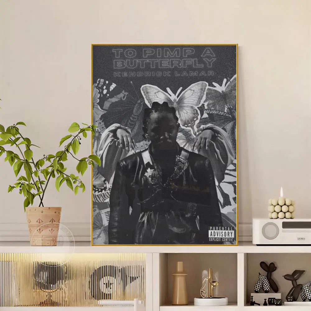 Rapper K-Kendrick Lamar Poster Versatile HD Waterproof Wall Art Self-Adhesive Decor for Any Space Ideal Gift