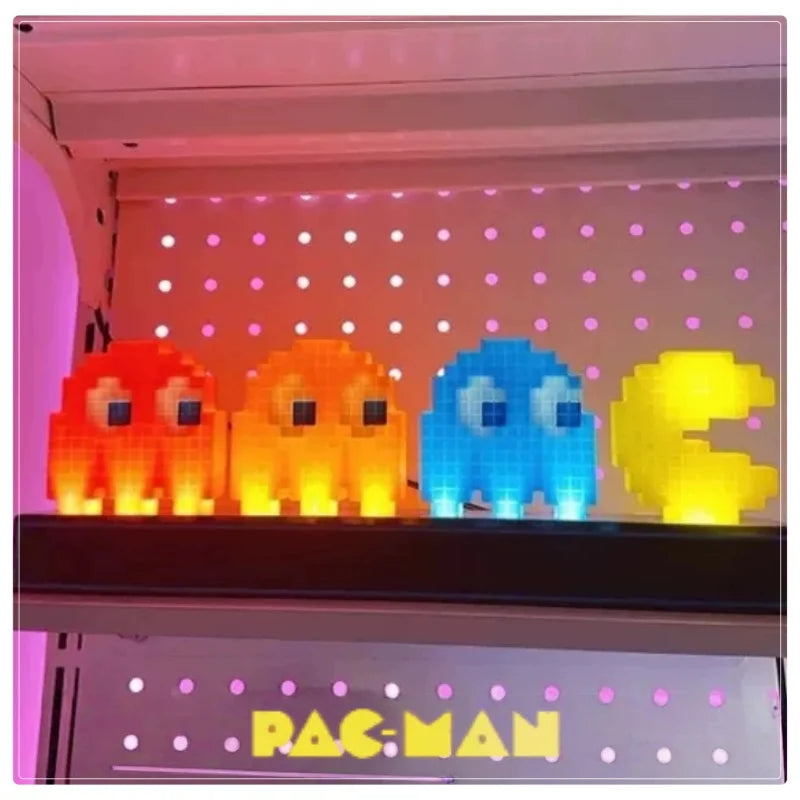 Pac-Man Crayon Shin-Chan Toy Story Anime Led Light Sign Sound Activated Pickup Rhythm Night Light Creative Trendy Toy Gift