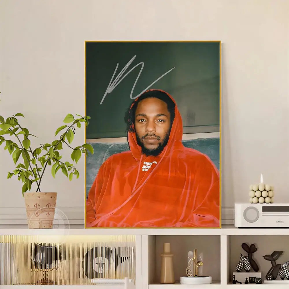 Rapper K-Kendrick Lamar Poster Versatile HD Waterproof Wall Art Self-Adhesive Decor for Any Space Ideal Gift