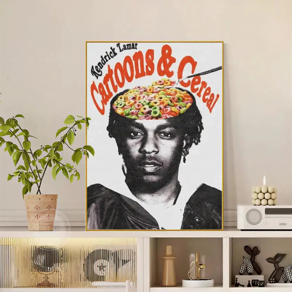 Rapper K-Kendrick Lamar Poster Versatile HD Waterproof Wall Art Self-Adhesive Decor for Any Space Ideal Gift