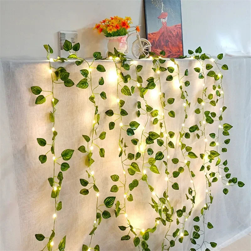 Green Leaf String Light Ivy Leaf Fairy Lights for Bedroom Party Festival Wedding Birthday Christmas Valentine'S Day Decor